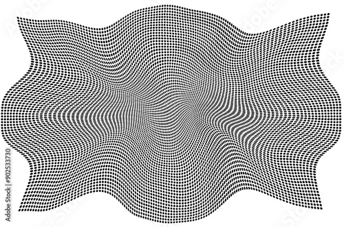 Folded sheet with black dots