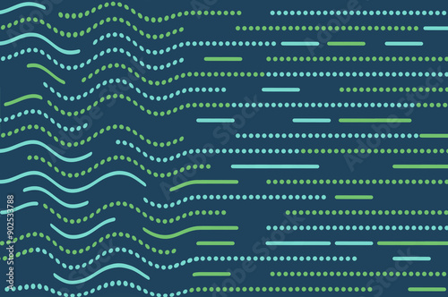 Dots and dashes., illustration.