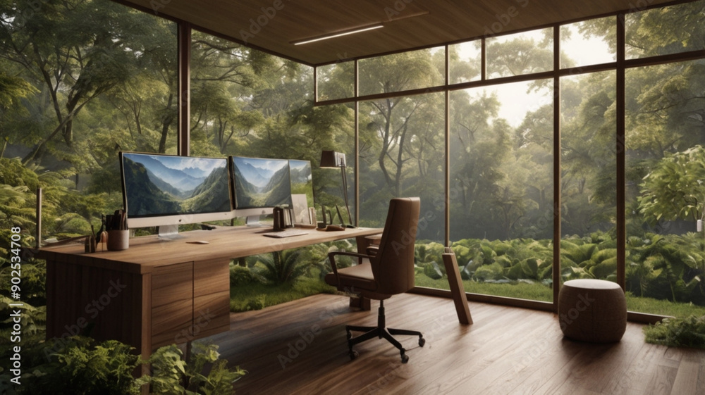 Working room surrounded by nature Working room surrounded by nature