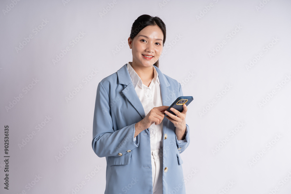 Portrait of young businesswoman posing on white background Portrait of young businesswoman posing on white background