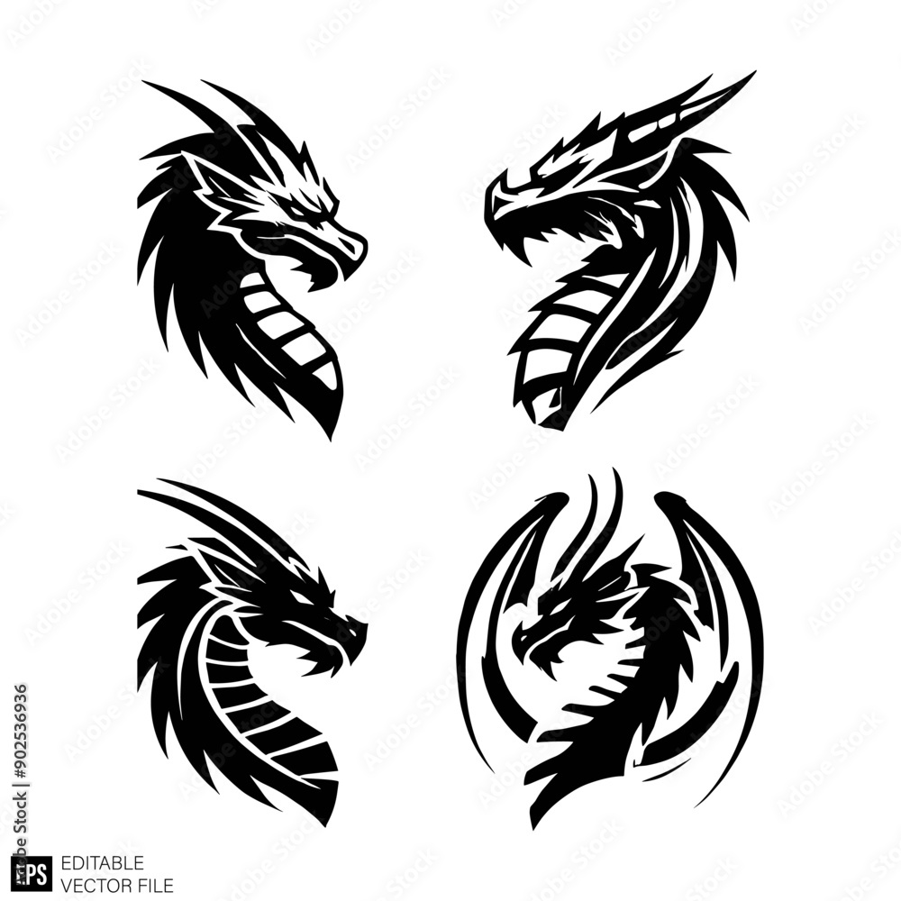 Obraz premium dragon tattoo design