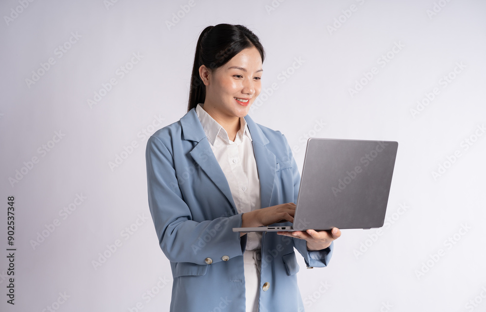 Portrait of young businesswoman posing on white background Portrait of young businesswoman posing on white background