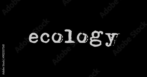 Go green ecology with distorted and glitch effect seamless and loopable 3d rendering. Be eco friendly abstract concept. Noised retro tv style background.