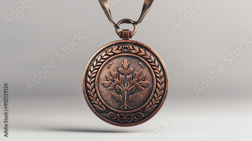 Bronze athletic award medal...