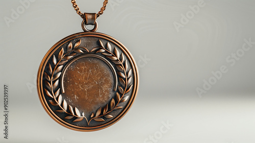 Bronze athletic award medal...