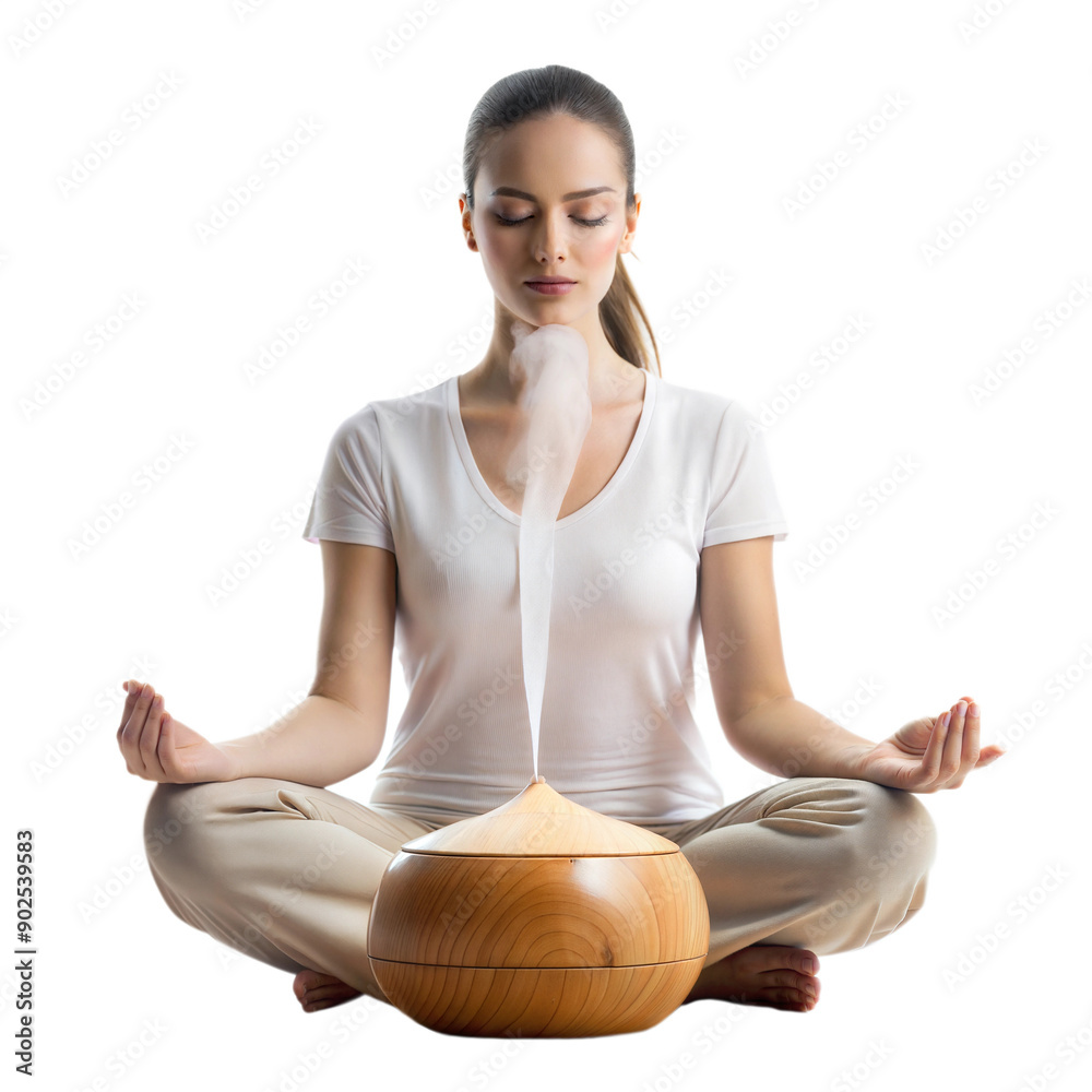 Woman meditating in seated position, mindfulness and relaxation Woman meditating in seated position, mindfulness and relaxation