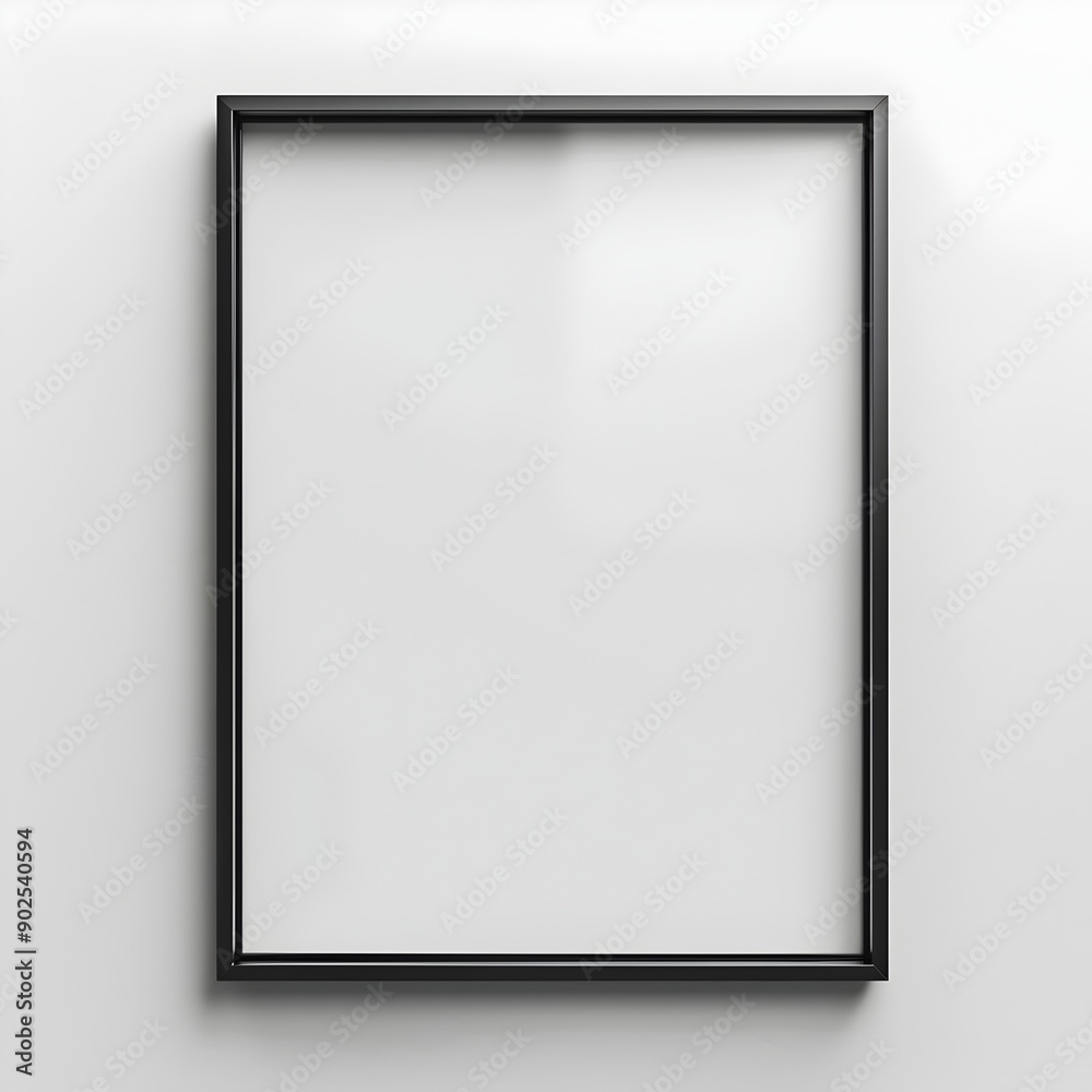 Minimalist Black Metal Frame with Clean Lines and Modern Design Isolated on White Background Minimalist Black Metal Frame with Clean Lines and Modern Design Isolated on White Background