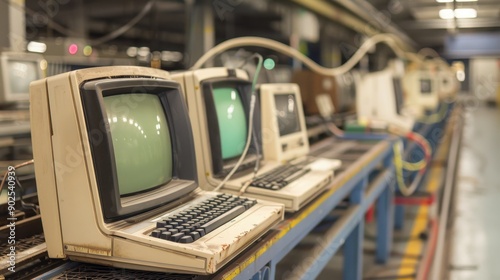 Vintage Computers in a Factory
