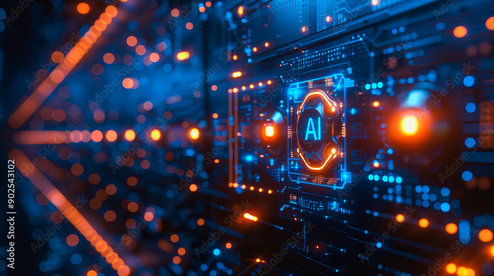 Futuristic Engineering.   Inside the AI Chip Circuitry.  The Core of Innovation