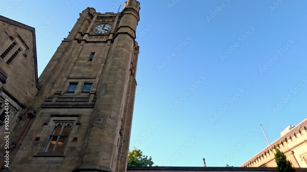 Clock Tower and Trees at University Clock Tower and Trees at University