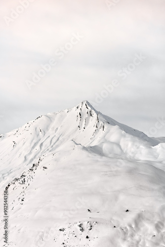 Wallpaper Mural Snow-covered mountain peak in a winter landscape Torontodigital.ca