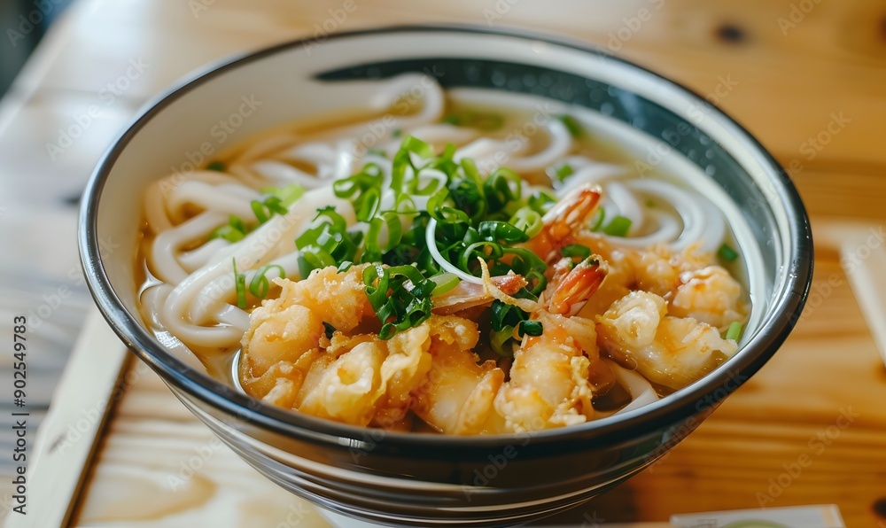 Tempura Udon Noodle Soup, Generative AI Tempura Udon Noodle Soup, Generative AI