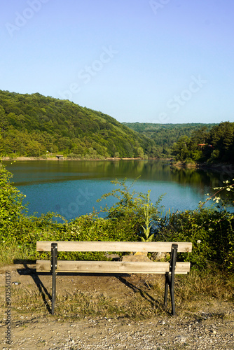 Yenipazar lake in bilecik Turkey in the morning natural beauty photo