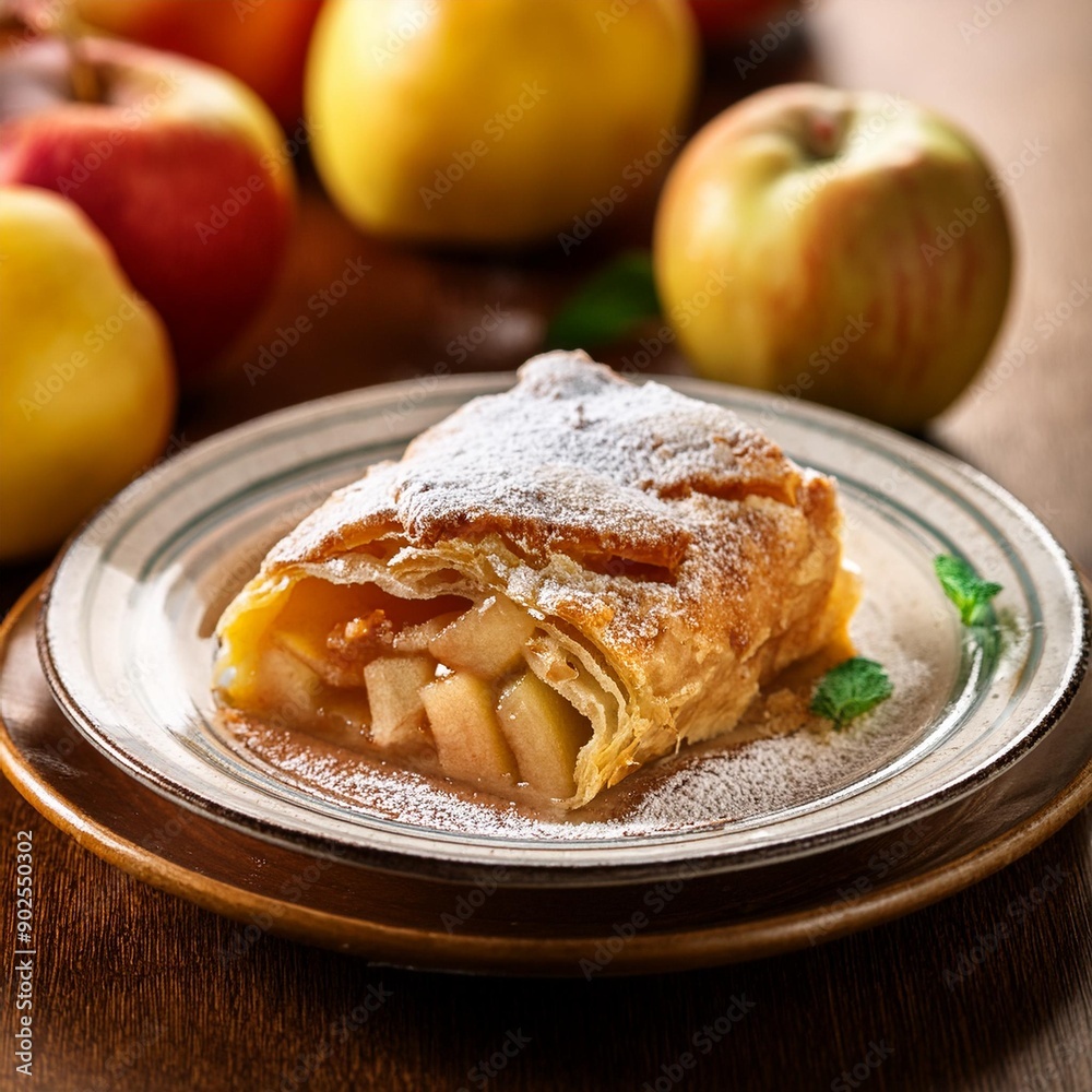 Austrial Apfelstrudel, AI generate Austrial Apfelstrudel, AI generate