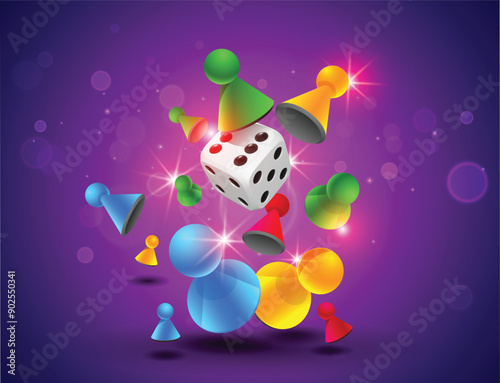 Ludo Board Game, play token, Background