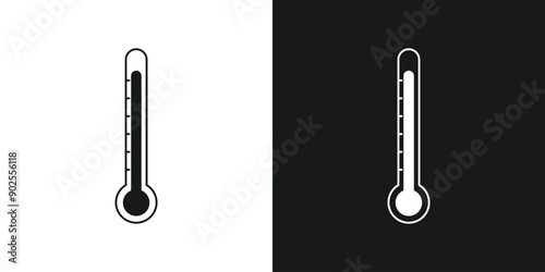 Thermometer reaching high temperatures set. Vector illustration