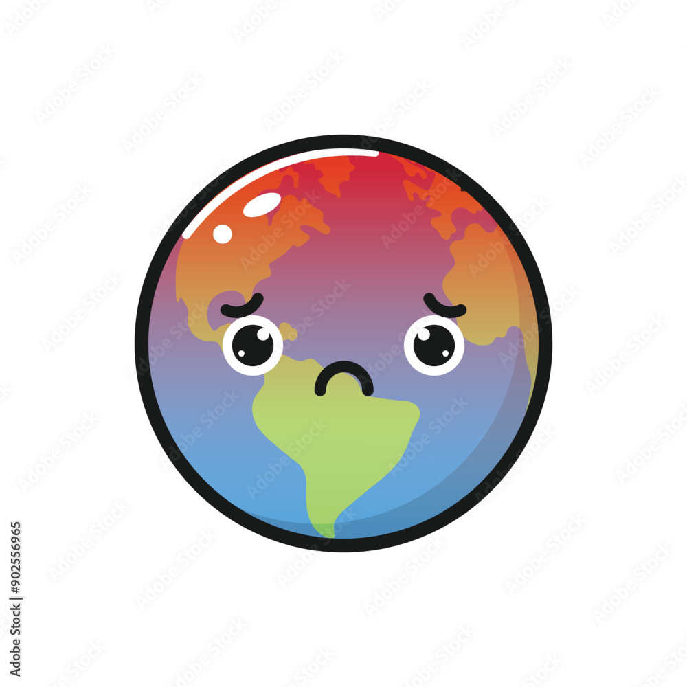 Global warming increase temperature earth with thermometer flat design, isolated on white. Vector illustration Global warming increase temperature earth with thermometer flat design, isolated on white. Vector illustration