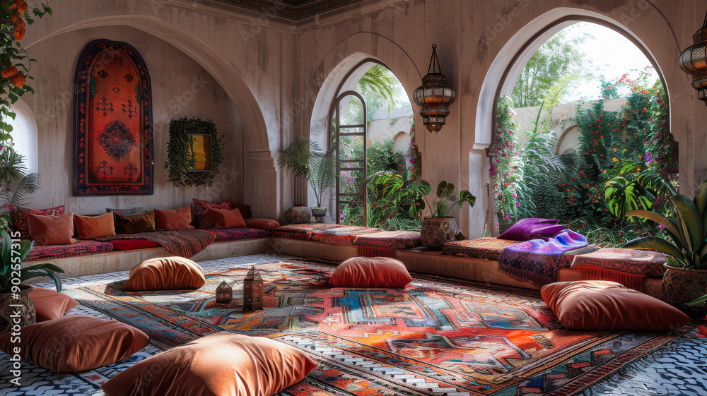 The Exuberant Ambiance of a Moroccan Lounge The Exuberant Ambiance of a Moroccan Lounge