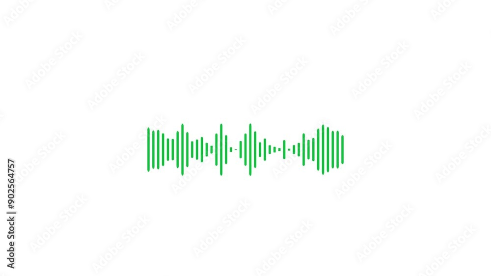 Audio waveform spectrum animation. Audio sound waves animation background. audio animation seamless loop.