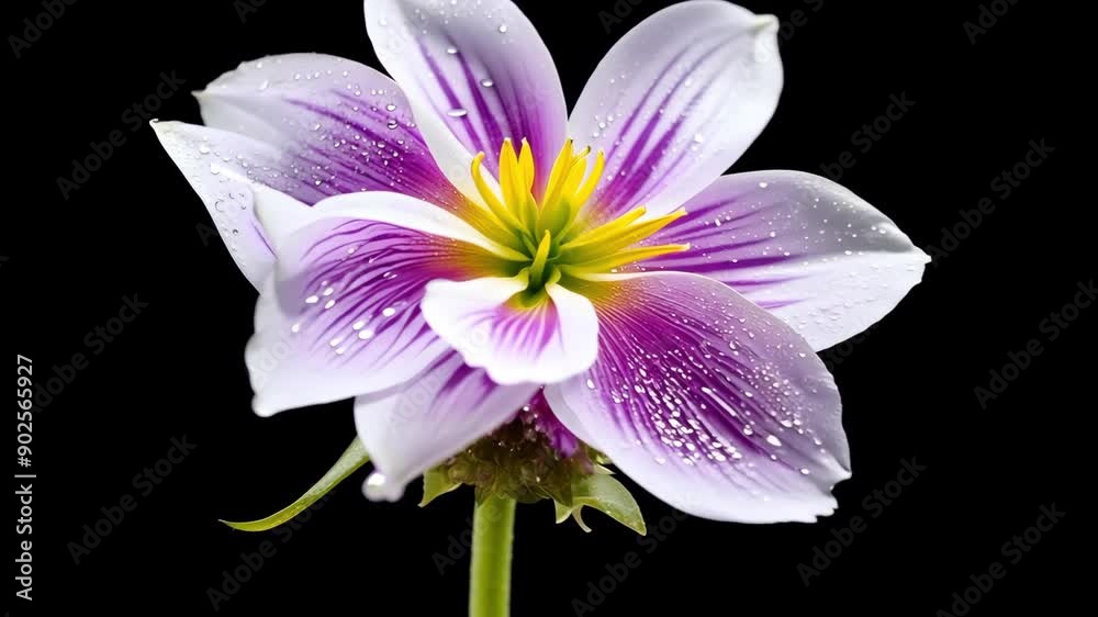 Pink flower with yellow center 4k video Pink flower with yellow center 4k video
