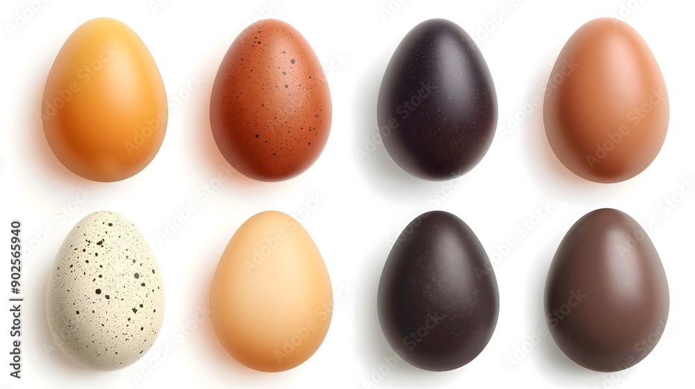 Set of eggs white background, collage graphics. Easter. Set of eggs white background, collage graphics. Easter.