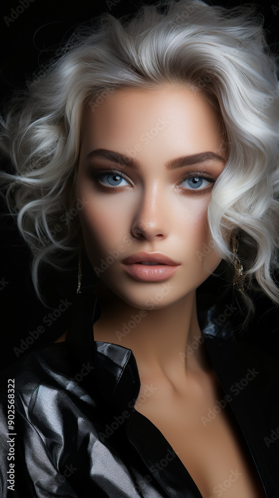 Fototapeta premium A Radiant Portrait of a Glamorous Woman