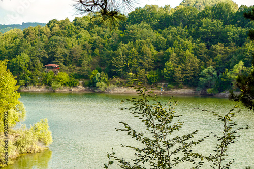 Yenipazar lake in bilecik Turkey in the morning natural beauty photo