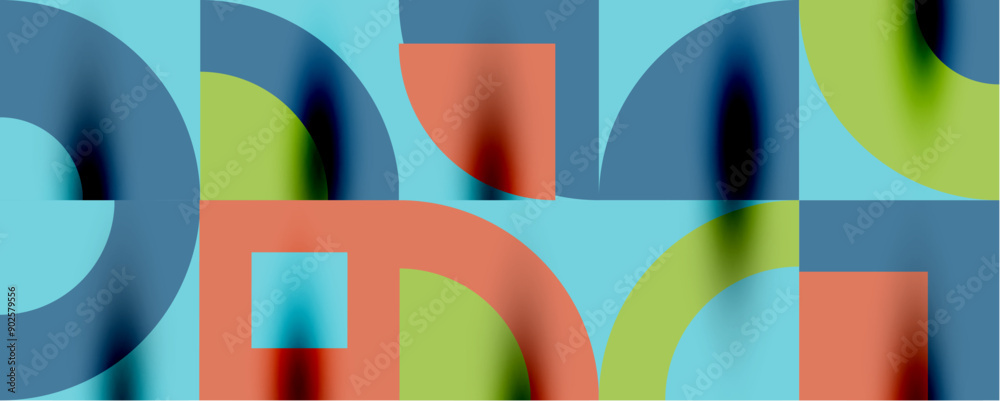 Neo memphis geometric pattern with circles, squares. Pop art abstract background for covers, banners, flyers and posters and other templates Neo memphis geometric pattern with circles, squares. Pop art abstract background for covers, banners, flyers and posters and other templates