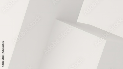 Abstract architectural on white background,3d render