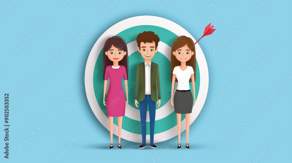 Naklejka premium Understand your target audience to boost engagement and tailor experiences that resonate with their needs.
