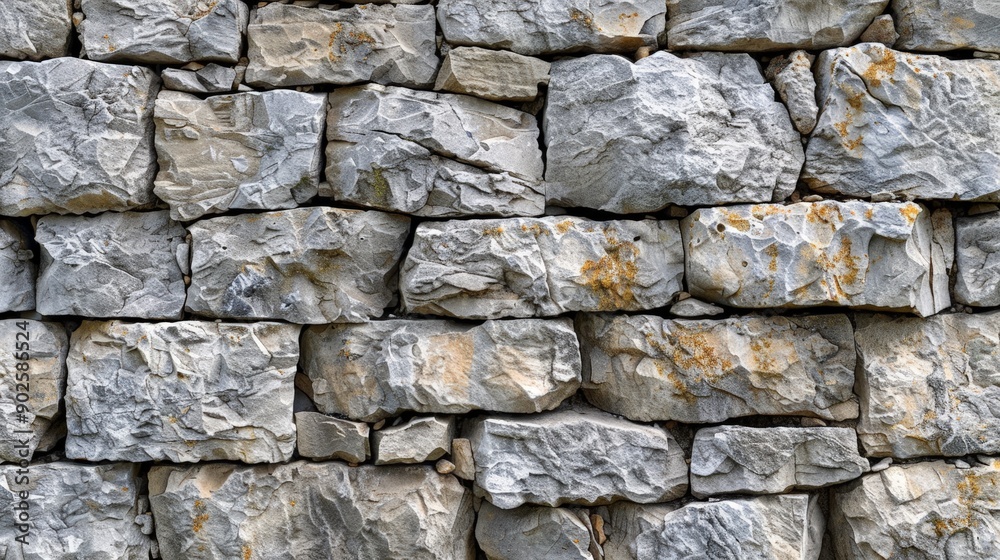 Stone wall texture with rough, detailed surfaces and natural patterns Stone wall texture with rough, detailed surfaces and natural patterns
