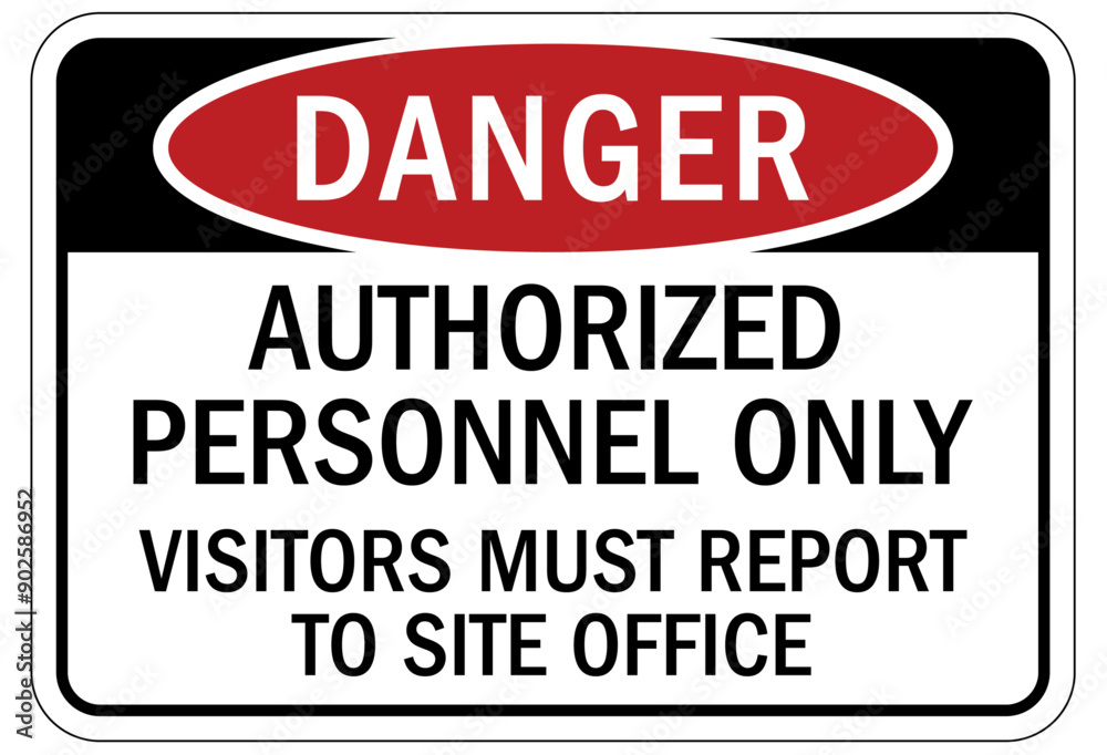 Fototapeta premium Construction site safety sign