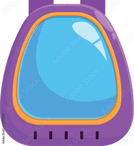 Quadro em tela Round spaceship window giving a glimpse of the immensity of outer space