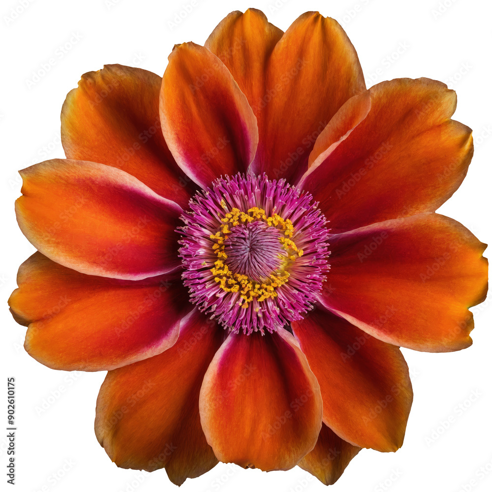 Beautiful detailed flower on transparent background, top view, high resolution, macro Beautiful detailed flower on transparent background, top view, high resolution, macro