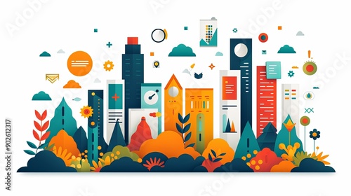 business concept flat vector illustration. Set of landing page design templates, can use for web banner, infographics, landing page, web template