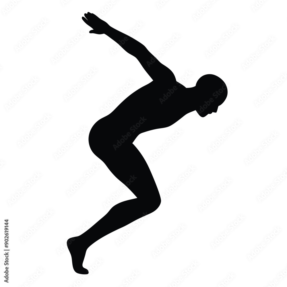 a man jumping positon vector silhouette, isolated white background a man jumping positon vector silhouette, isolated white background
