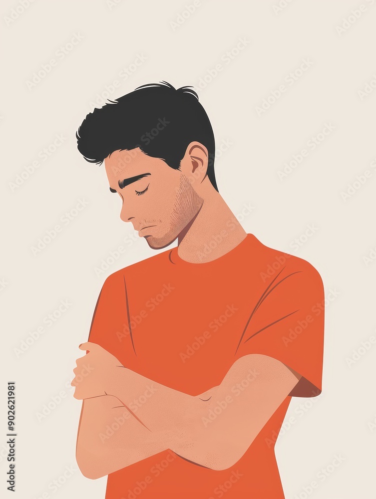 Embracing Emotions, Aesthetic Illustration for Wellness Generative AI Embracing Emotions, Aesthetic Illustration for Wellness Generative AI