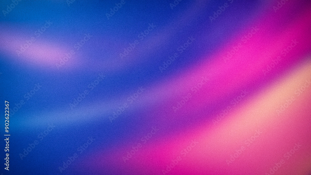 Fototapeta premium A vibrant 4K gradient background transitioning between blue, purple, pink, and soft yellow. Ideal for adding a lively and colorful touch to digital designs