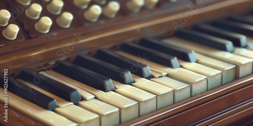 Wallpaper Mural Serene Harmony. Modern organ with dual keyboards Torontodigital.ca