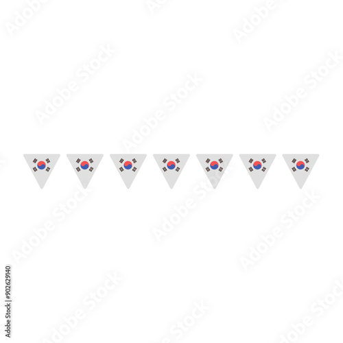 National Liberation Day of Korea. Vector cartoon illustration