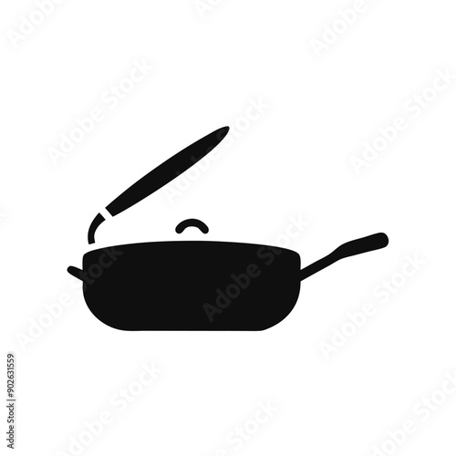 pan vector silhouette isolated white background 