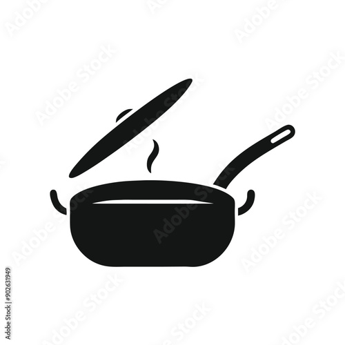 pan vector silhouette isolated white background 