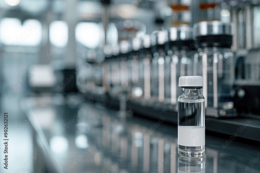 A highly advanced robotic arm carefully handles a small glass vial, showcasing precision in a high-tech laboratory environment. A highly advanced robotic arm carefully handles a small glass vial, showcasing precision in a high-tech laboratory environment.