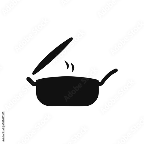 pan vector silhouette isolated white background 