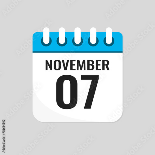 Icon page calendar day - 7 November