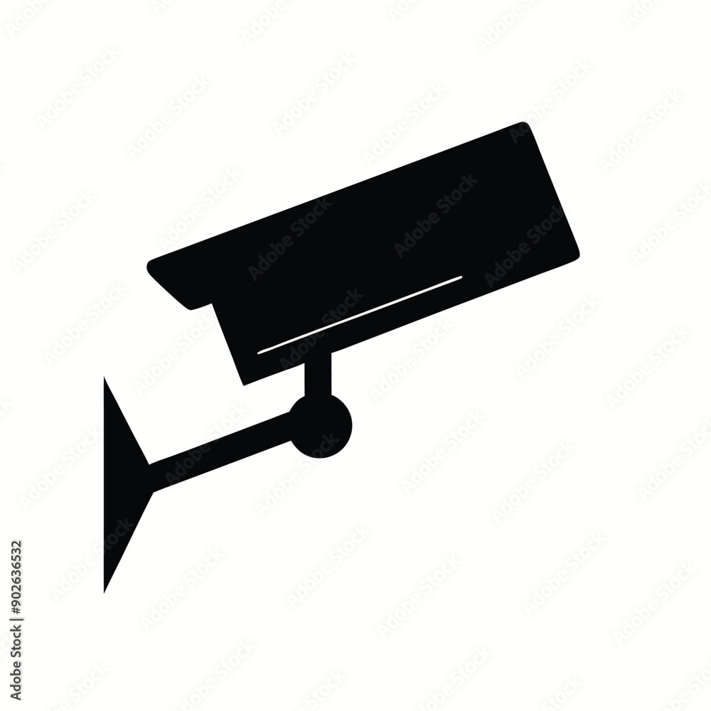 security camera vector silhouette isolated white background security camera vector silhouette isolated white background