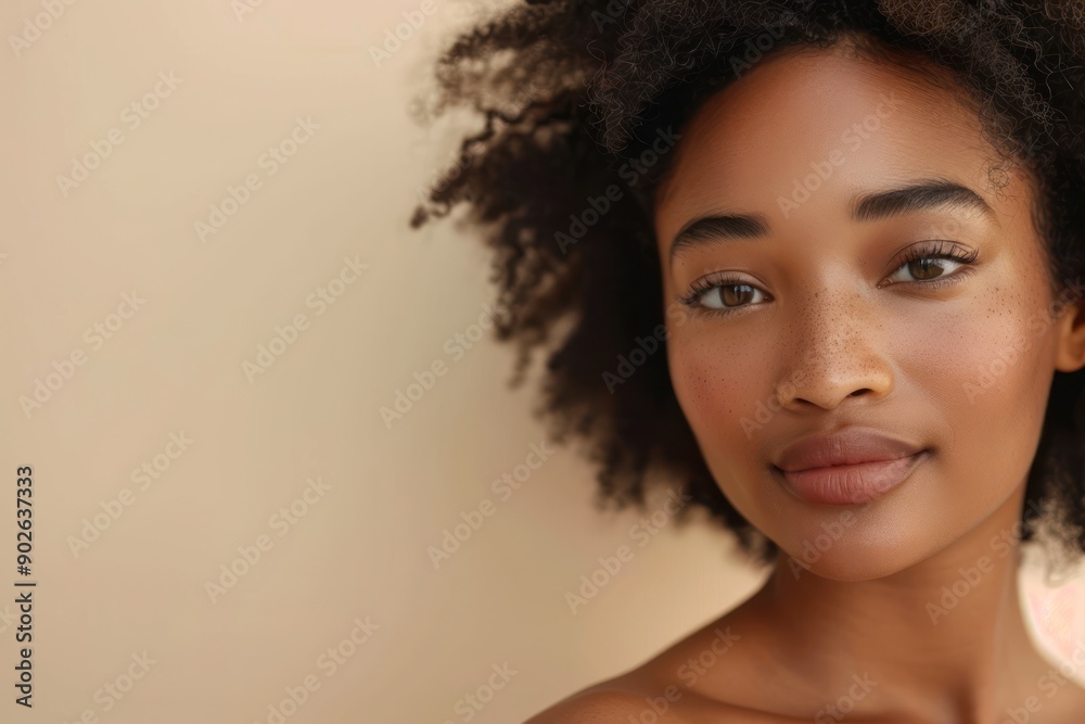 beautiful cute black ladies natural beauty ideal figure clear pure skin isolated on beige color textile background beautiful cute black ladies natural beauty ideal figure clear pure skin isolated on beige color textile background