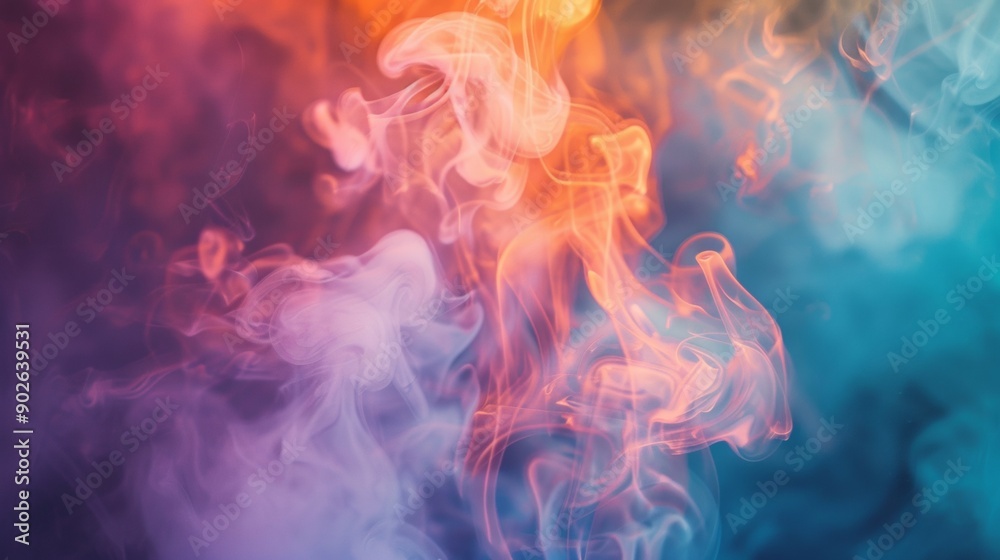 Colorful abstract smoke pattern
