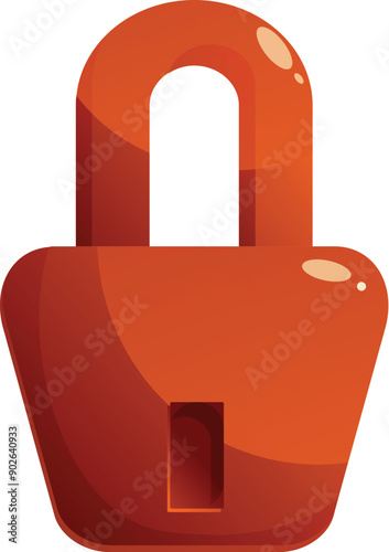 Orange padlock securing important information from unauthorized access