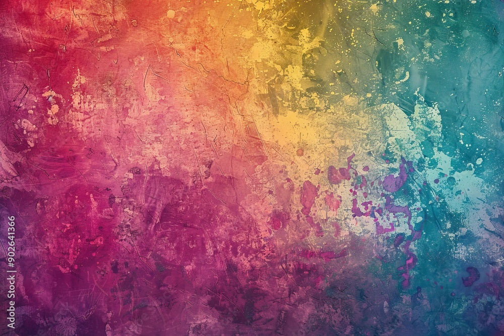 Fototapeta premium Abstract grunge art background texture with colorful paint splas